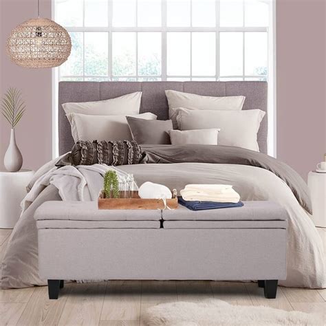 HOMECREST 53'' Wide Tufted Rectangle Storage Ottoman with Storage Couch ...
