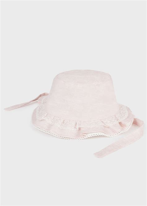 Bonnet cérémonie en lin européen nouveau-né Nude | Mayoral