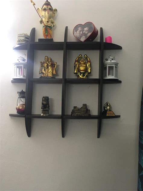 Artesia MDF Brown Wall Shelf Rack Globe Shape Storage Wall Shelves ...