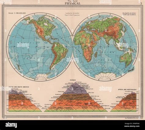 Mountain World Map Cartography Map Mountains Hi Res Stock Photography