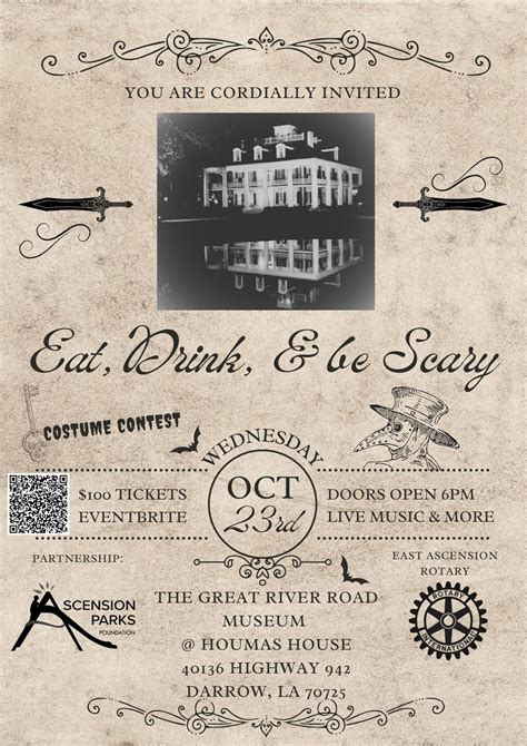 Eat, Drink, & be Scary, Houmas House Plantation and Gardens, Darrow, 23 ...