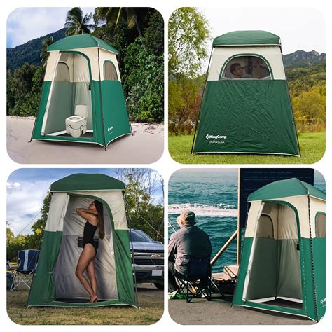 Snapklik.com : KingCamp Camping Shower Tent Oversize Space Privacy Tent ...