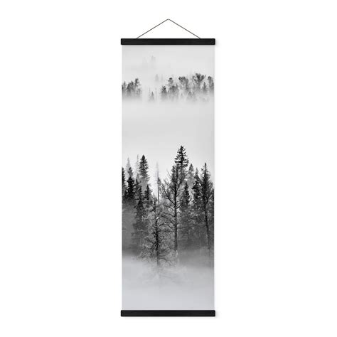 Textile poster Xu - Foggy Forest | wall-art.com