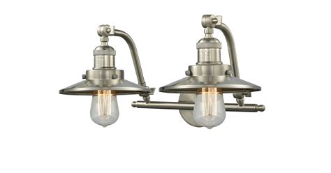 Innovations Lighting 515-2W-SN-M2 Railroad 2 Light 18" Wide Bathroom ...