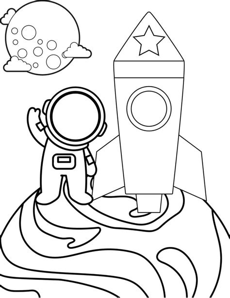 Space Coloring Pages 的图像结果