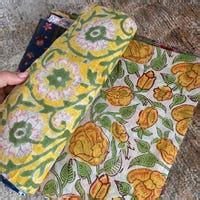 Buy Indian Hand Block Printed Patch Scrap Bundle Fabric Scraps Cotton ...