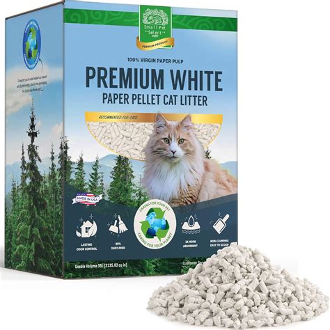 Amazon.com : Small Pet Select - Premium White Paper Pelleted Cat Litter ...
