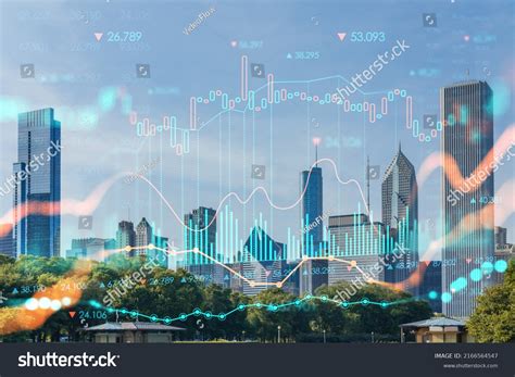 Chicago Skyline Butler Field Towards Financial Stock Photo 2166564547 ...