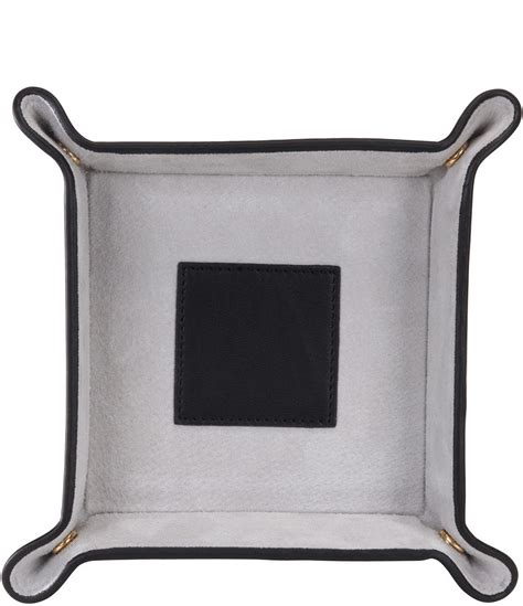 ROYCE New York Suede-Lined Catchall Leather Valet Tray | Dillard's