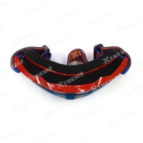 Xtremz Flexible 100 % Goggle With Multi Color Glass - Red / Blue Color