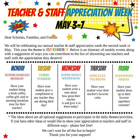 Teacher Appreciation Week Ideas From Administrators at Paul Harlan blog