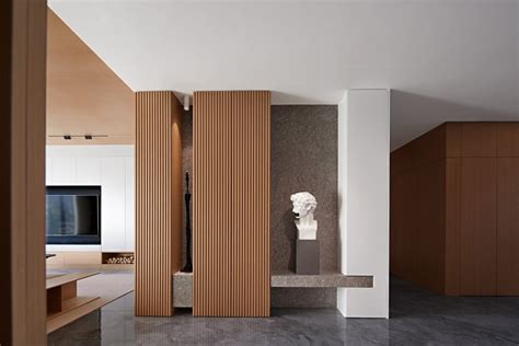 印际 - 洛沿设计 x 睦颜 · 家的样子 | Minimalist interior, White wood paneling, House ...