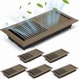 VIHOSE 6 Pcs Vent Covers for Home Floor 4" x 10" Brown Floor Registers ...