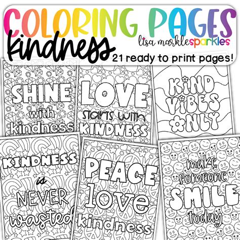 Free Printable Kindness Coloring Pages - Lisa Markle Sparkles Clipart ...