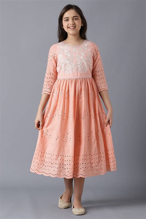 Buy Girls Yellow Sequinned Schiffli Dress Online for Woman | Shop for ...