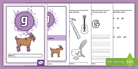 Sound-Symbol Booklet /g/ (teacher made) - Twinkl