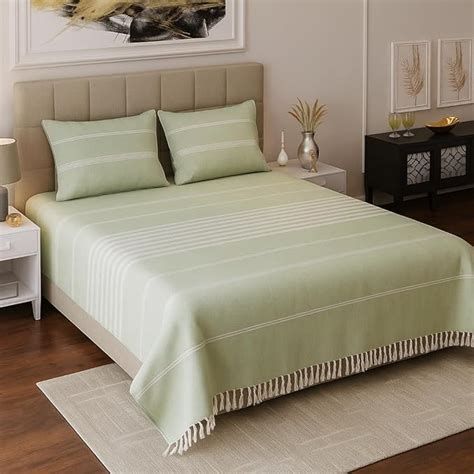 Värde 210 TC Cotton Double Bedsheet with 2 Pillow Cover | Handloom ...