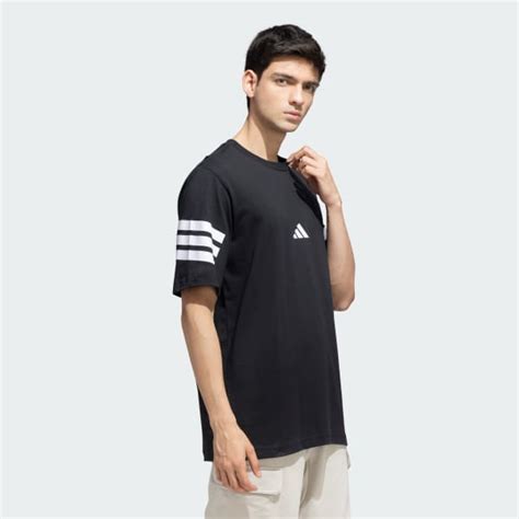adidas Future Icons 3 Stripes Tee - Black | adidas India