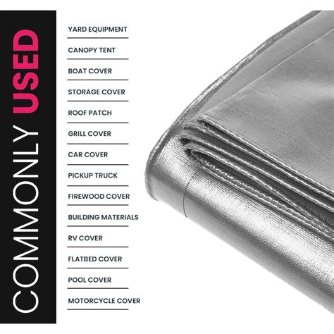 PROTARP 100-ft x 100-ft Silver Waterproof Commercial Polyethylene 22 ...