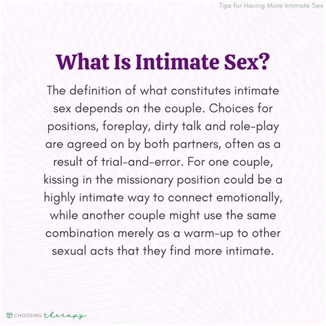Intimate Sexual Meaning