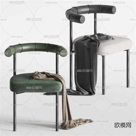 绿色休闲椅子3d模型下载-设计本3D模型下载