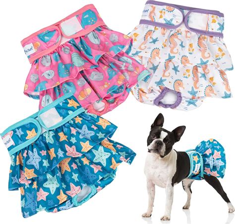 Pet Soft Washable Female Diapers (3 Pack) – Female Dog Diapers, Dress ...