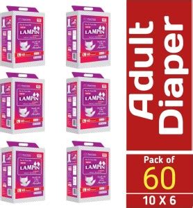 Lampin Economy (Pack of 6) Adult Diapers - L - Buy 60 Lampin Adult ...