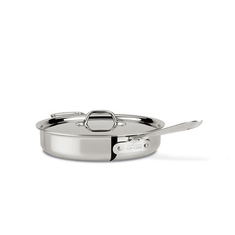 All-Clad D3 Stainless 3-ply Bonded Cookware, Saute Pan with lid, 3 ...