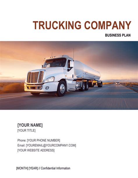Trucking Company Business Plan 的图像结果