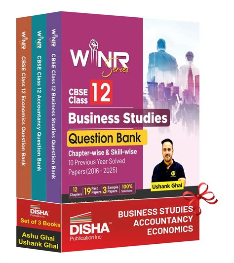 Disha WINR Series Combo (3 Books) CBSE Class 12 Accountancy, Business ...