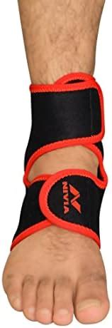 Nivia Orthopedic Performance Ankle Support (Black/Red, Free Size ...