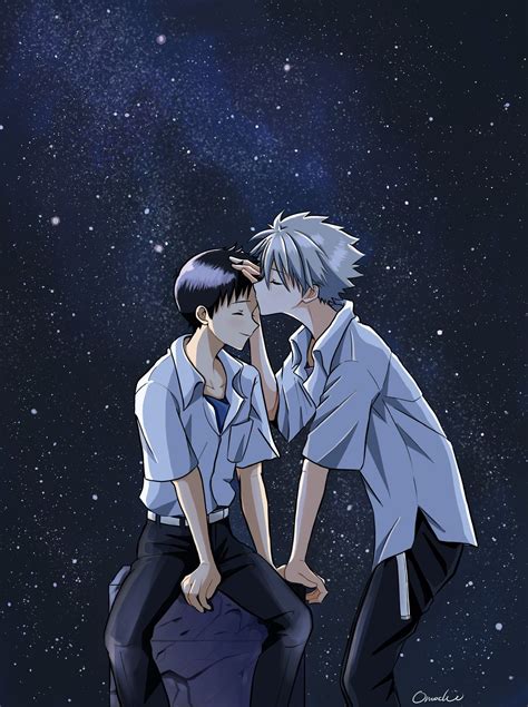 Shinji And Kaworu Kiss