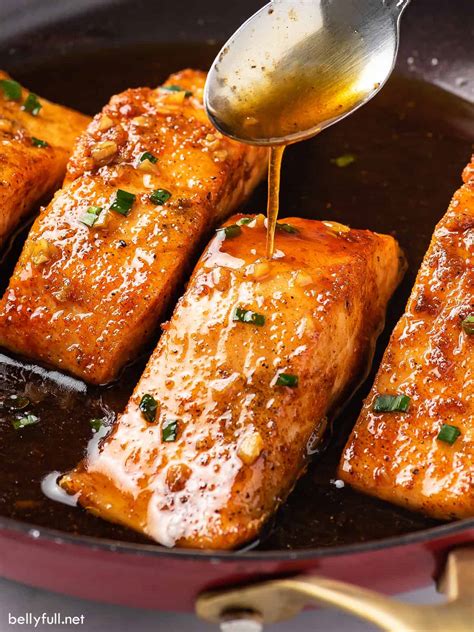 Honey Garlic Glazed Salmon Recipe - Belly Full