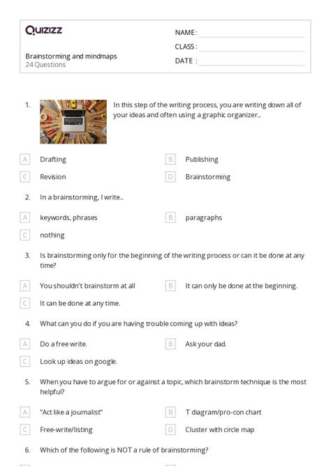 50+ Brainstorming worksheets for Kindergarten on Quizizz | Free & Printable