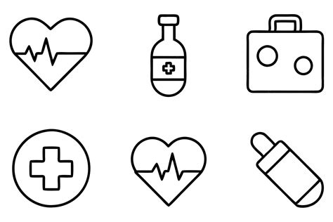 Healthcare line art illustration clean and simple medical drawings | Premium Vector - medical art