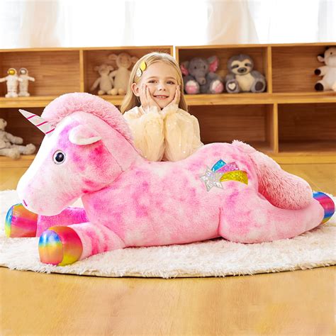 Amazon.com: EARTHSOUND Giant Unicorn Stuffed Animal Plush Toy,43" Large ...