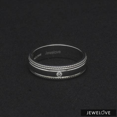 Single Diamond Milgrain Platinum Couple Rings JL PT 539