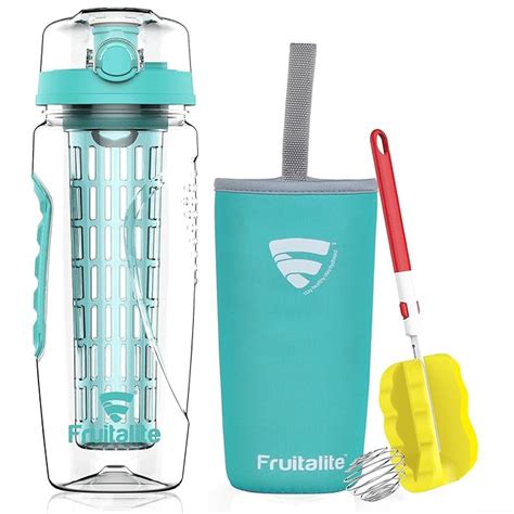 Fruitalite Fruit Infuser Water Bottle- 1 Litre, Full Length Tritan ...