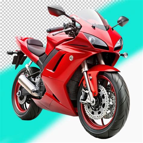 Red sports bike motorcycle on a transparent background | Premium AI ...