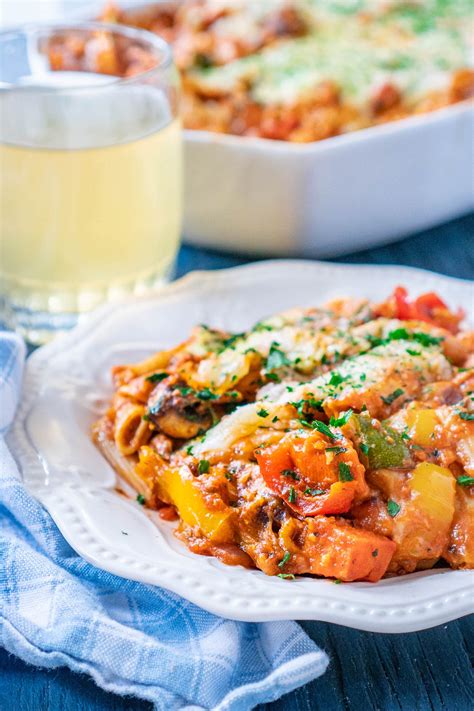 Vegetable Pasta Bake A Gluten Free Protein Packed Vegetarian Casserole