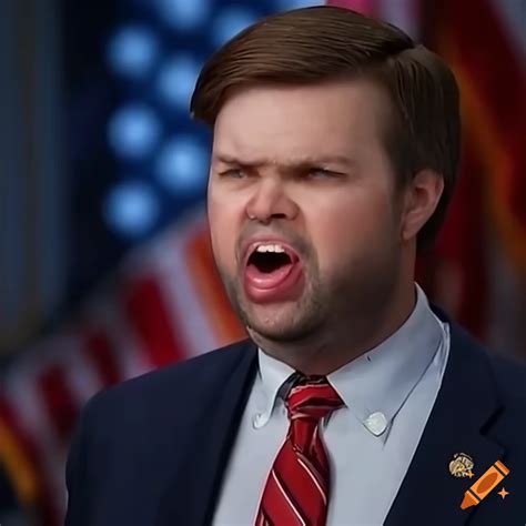 Satirical image of Senator JD Vance with heavy dark eye makeup ...