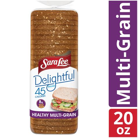 Sara Lee Delightful Healthy Multi-Grain Bread, 45 Calories per Slice, 1 ...