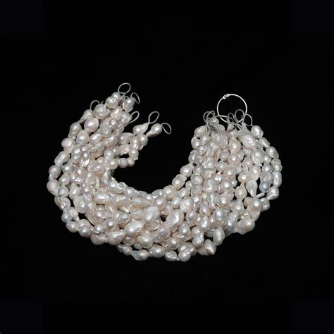 White colour Uneven Pearl - 15x20 mm AAA | Buy Fresh water pearl string ...