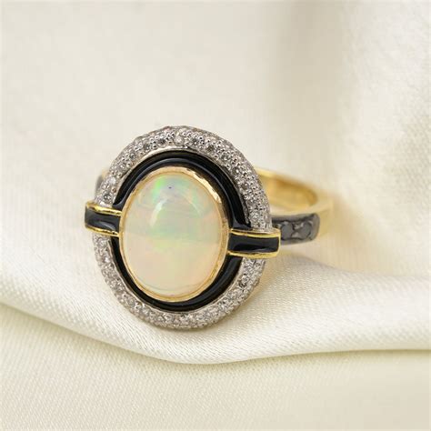 Marama Opal and Diamond Ring – Moi Fine Jewelry