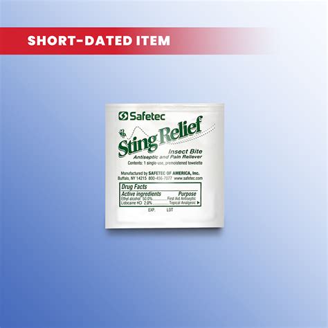 Sting Relief Wipes For Insect Bites & Stings | Safetec