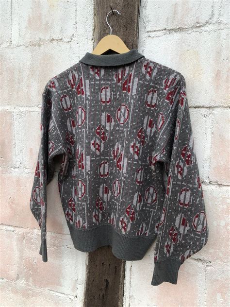 Coloured Cable Knit Sweater × Navajo Navajo Knitwear Long Sleeve Polos ...