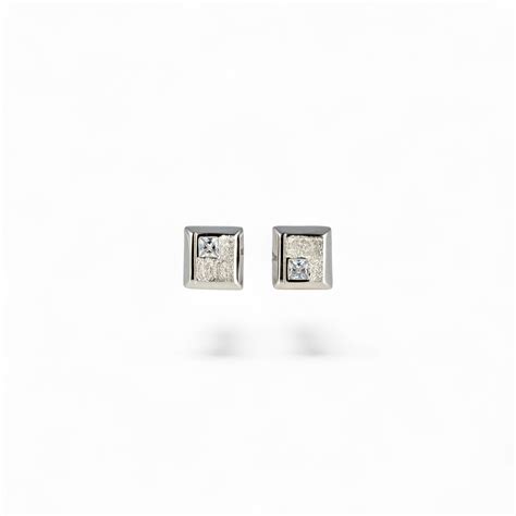 Textured Silver Square Geometric Cufflinks – Miraura Jewels