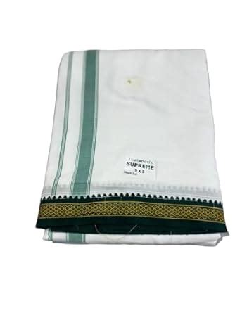 Unstitched Fabric Free Size Men's Art Dhoti and Angavastram Set Jari ...