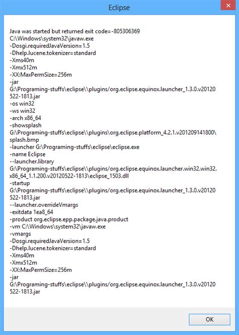 Image result for Java Exit Code for 805306369
