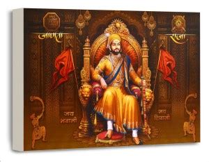 AAF Shivaji maharaj,Shivray Manamanat Canvas Wooden Framed Textured ...